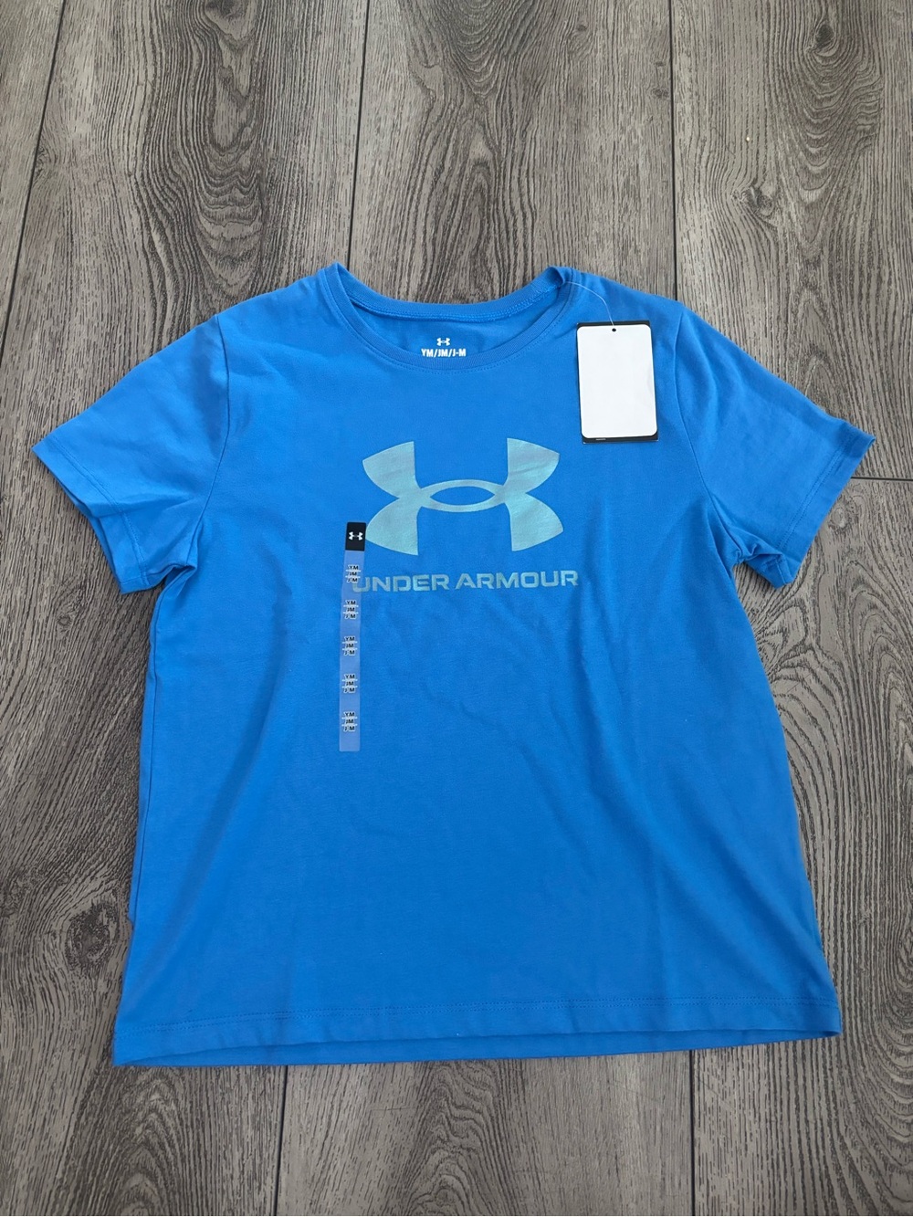Under Armour Bright Blue Short Sleeve Tee with Aqua Logo